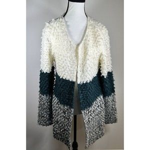 Hem and Thread Cardigan Womens Large Long Sweater Open Oversized Duster Anthro